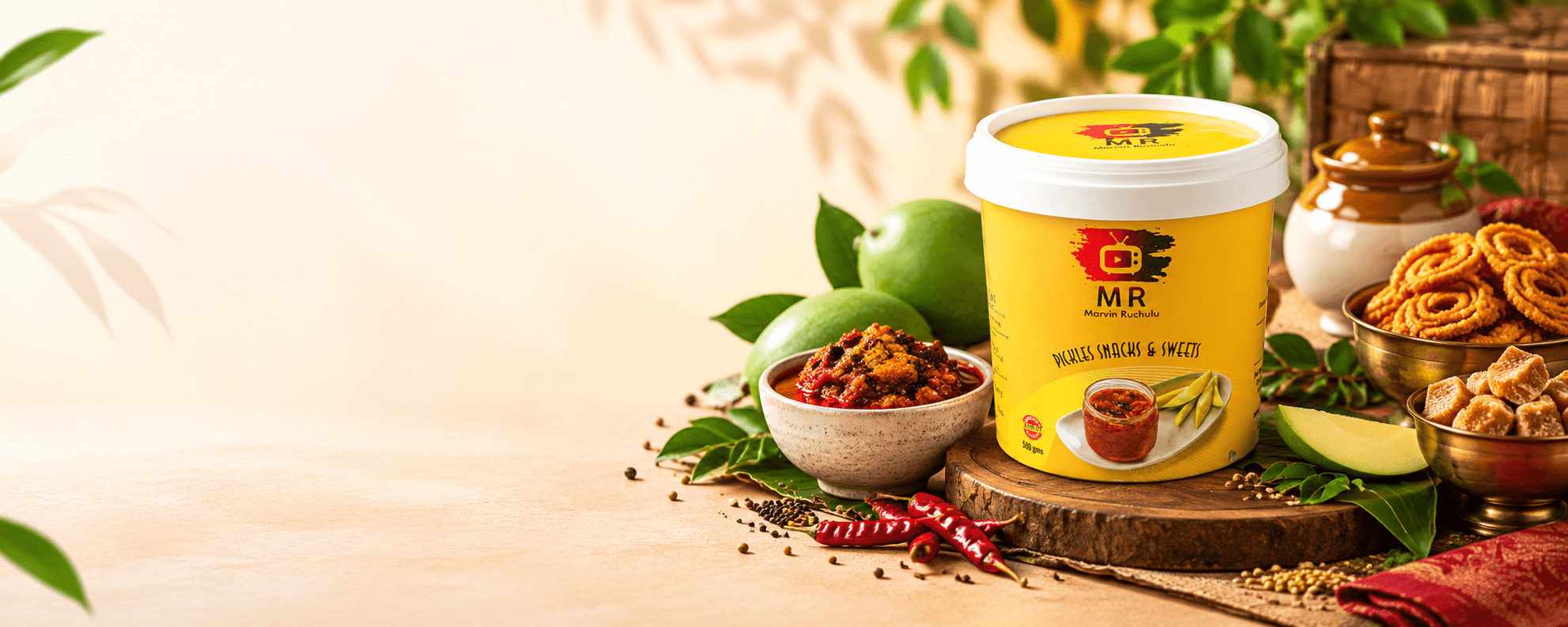 Marvin Ruchulu traditional pickles, snacks and Indian food products